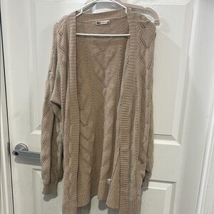 SO Women's Tan Sweater Cardigan